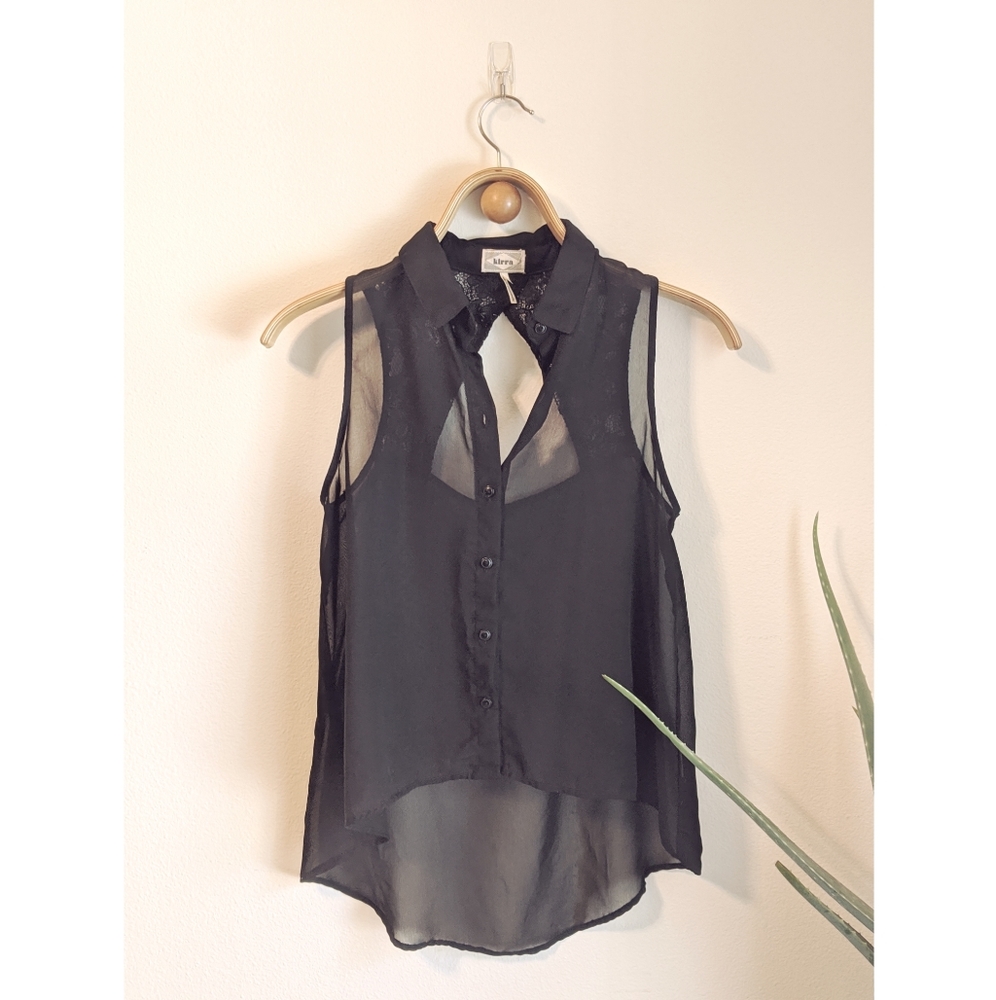 Black button up blouse